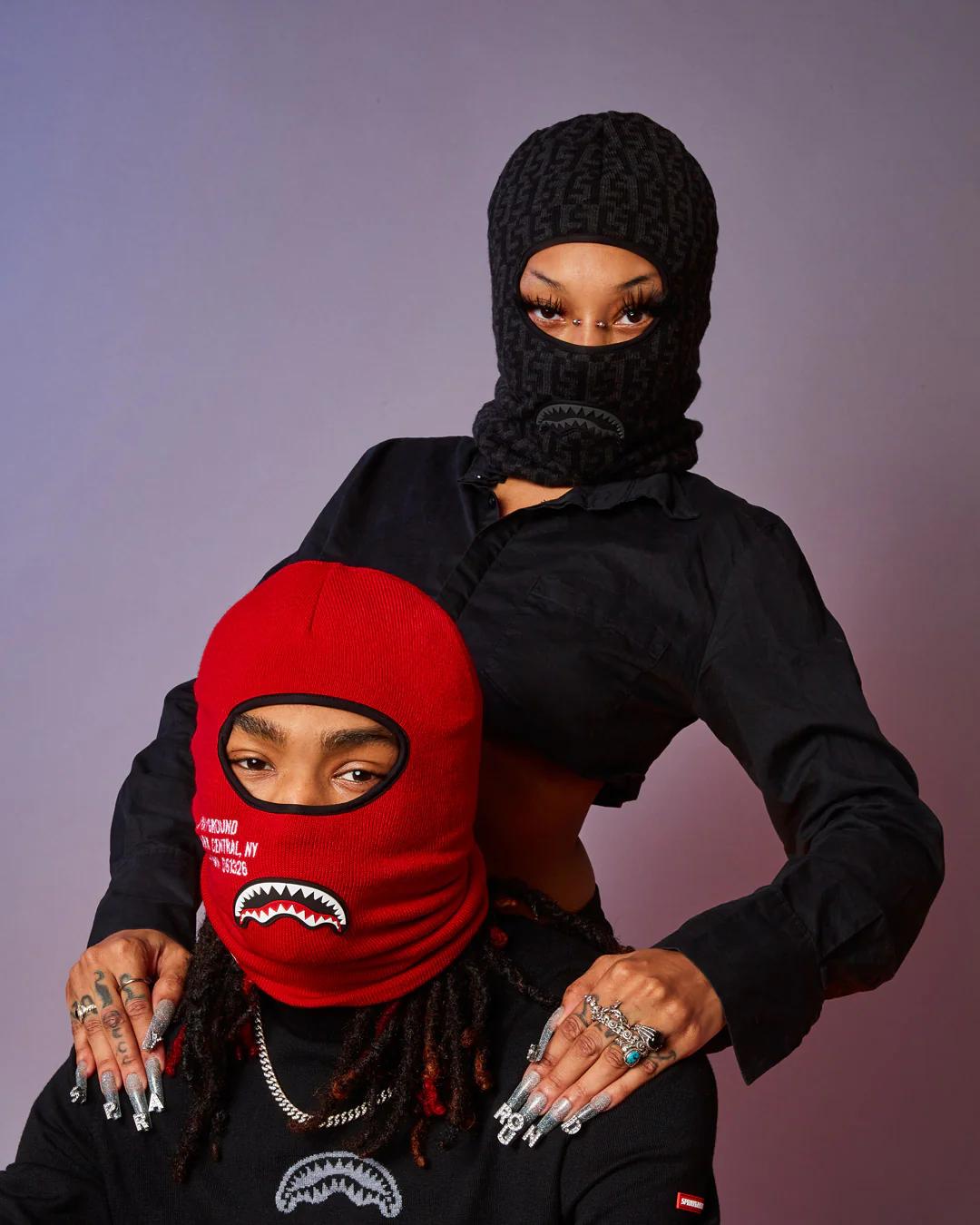 Sprayground Exclusive | CASHIN CHECKS SKI MASK (GRAY)