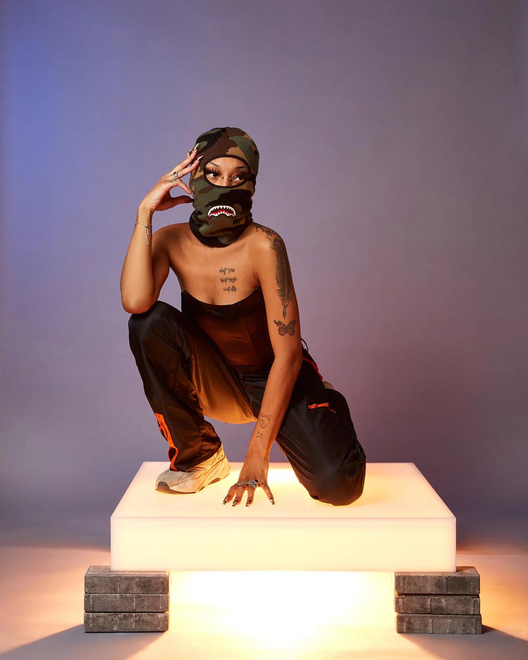 Sprayground Essential | CAMO SHARK SKI MASK