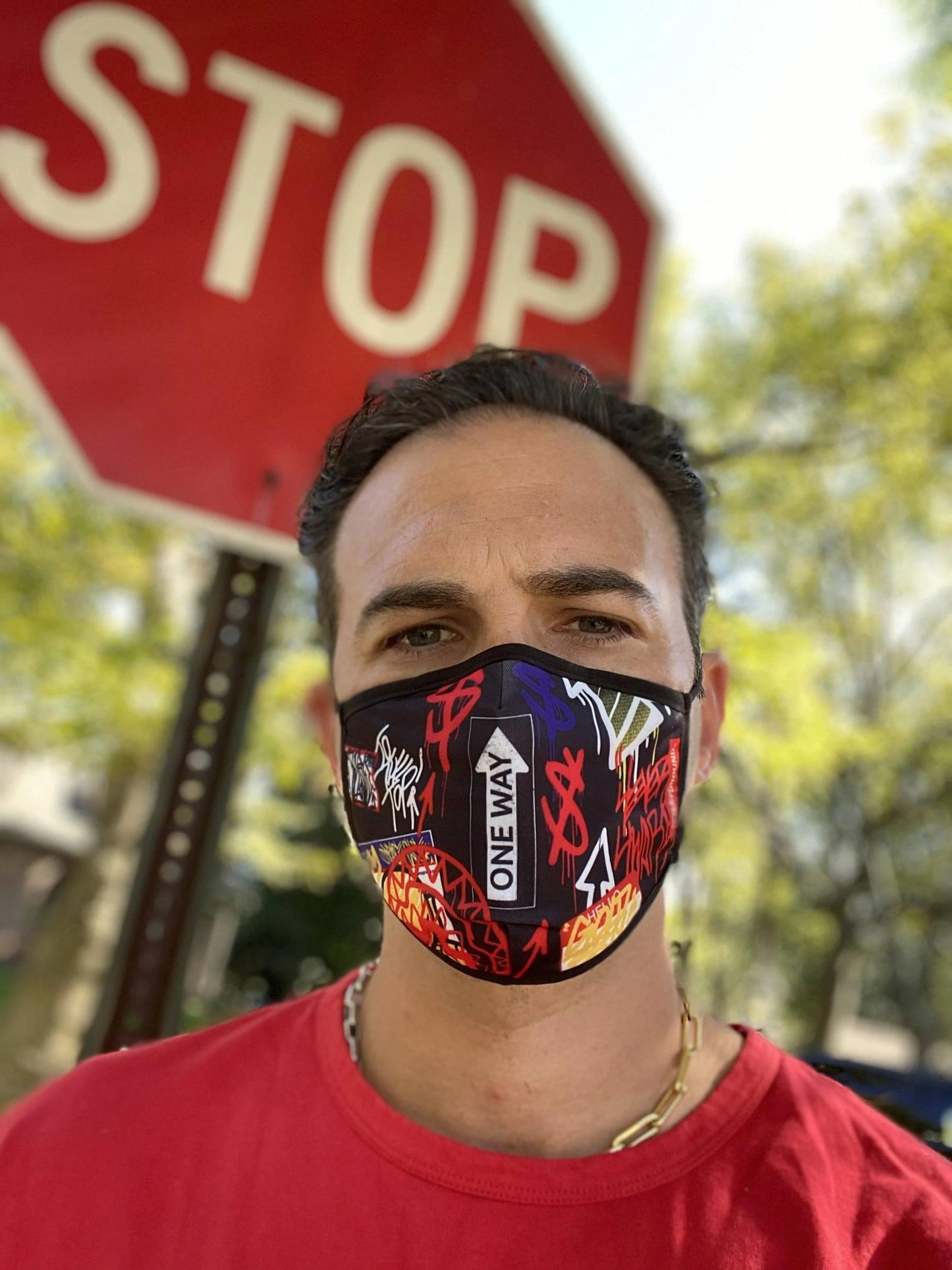 Sprayground Best Seller | ADULT ONE WAY FORM-FITTING FACE MASK