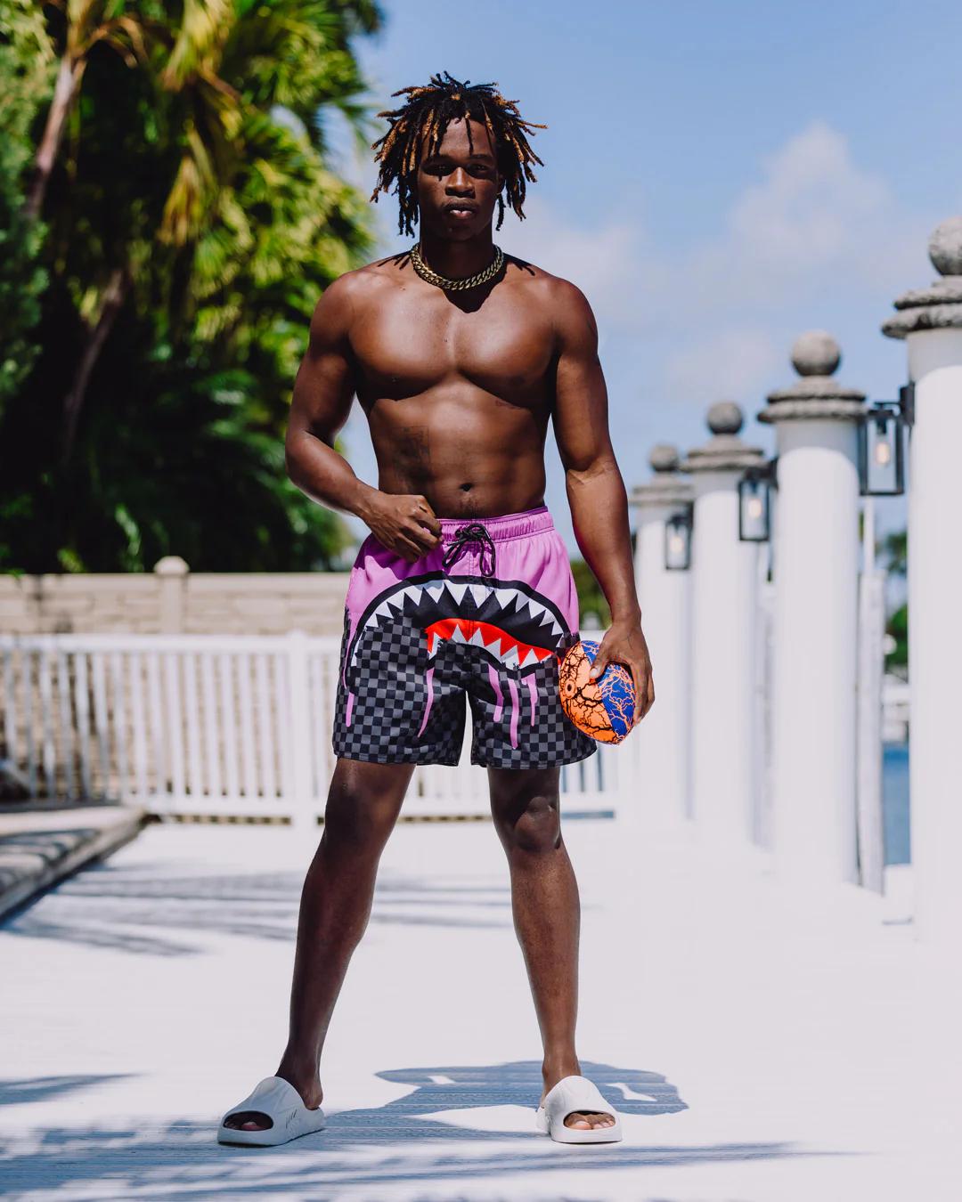 Sprayground Popular | OCEAN DRIP CHECK SWIM SHORT