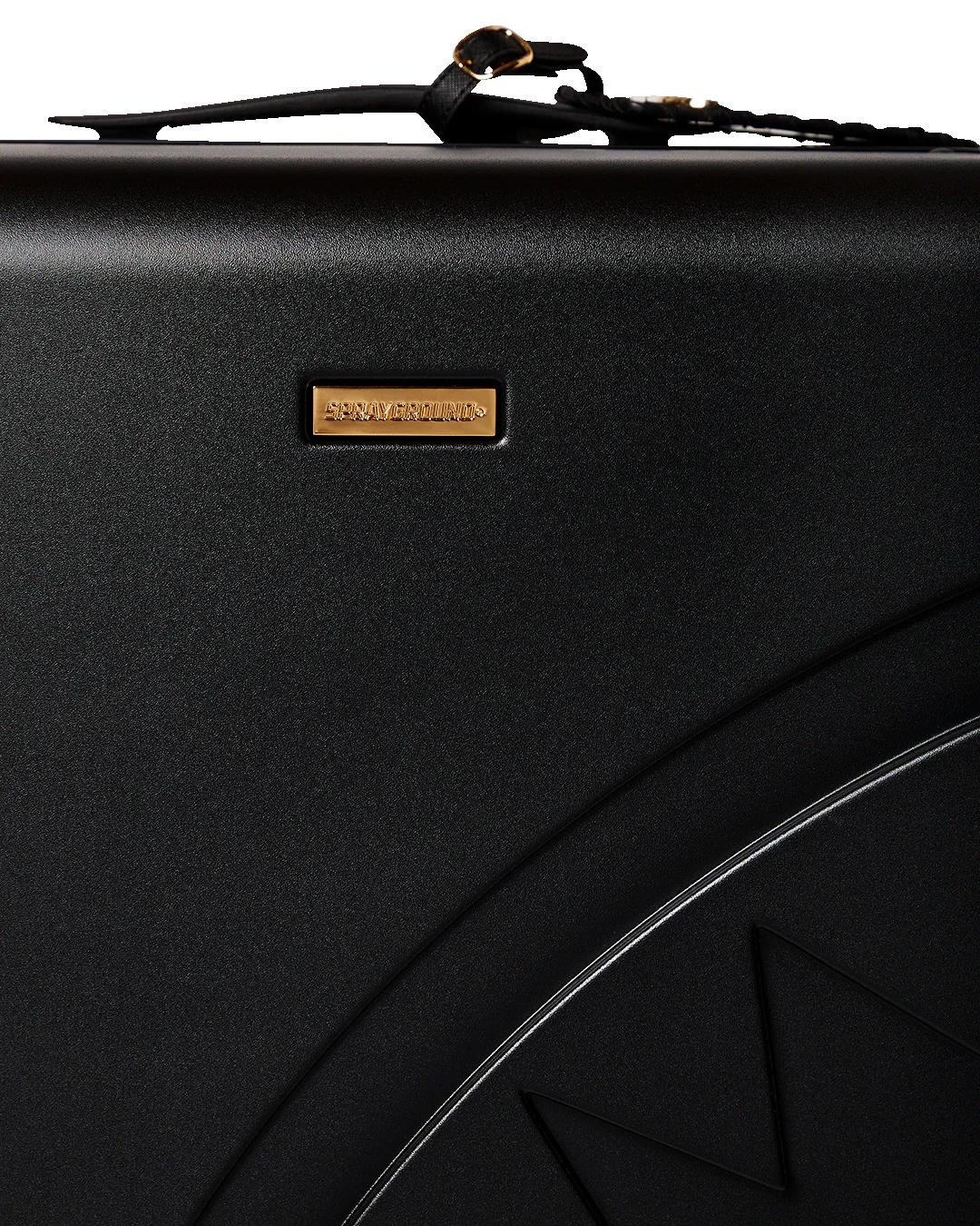 Sprayground Best Seller | REALITY CHECK SHARKITECTURE FULL-SIZE JETBLACK LUGGAGE (GOLD HARDWARE)