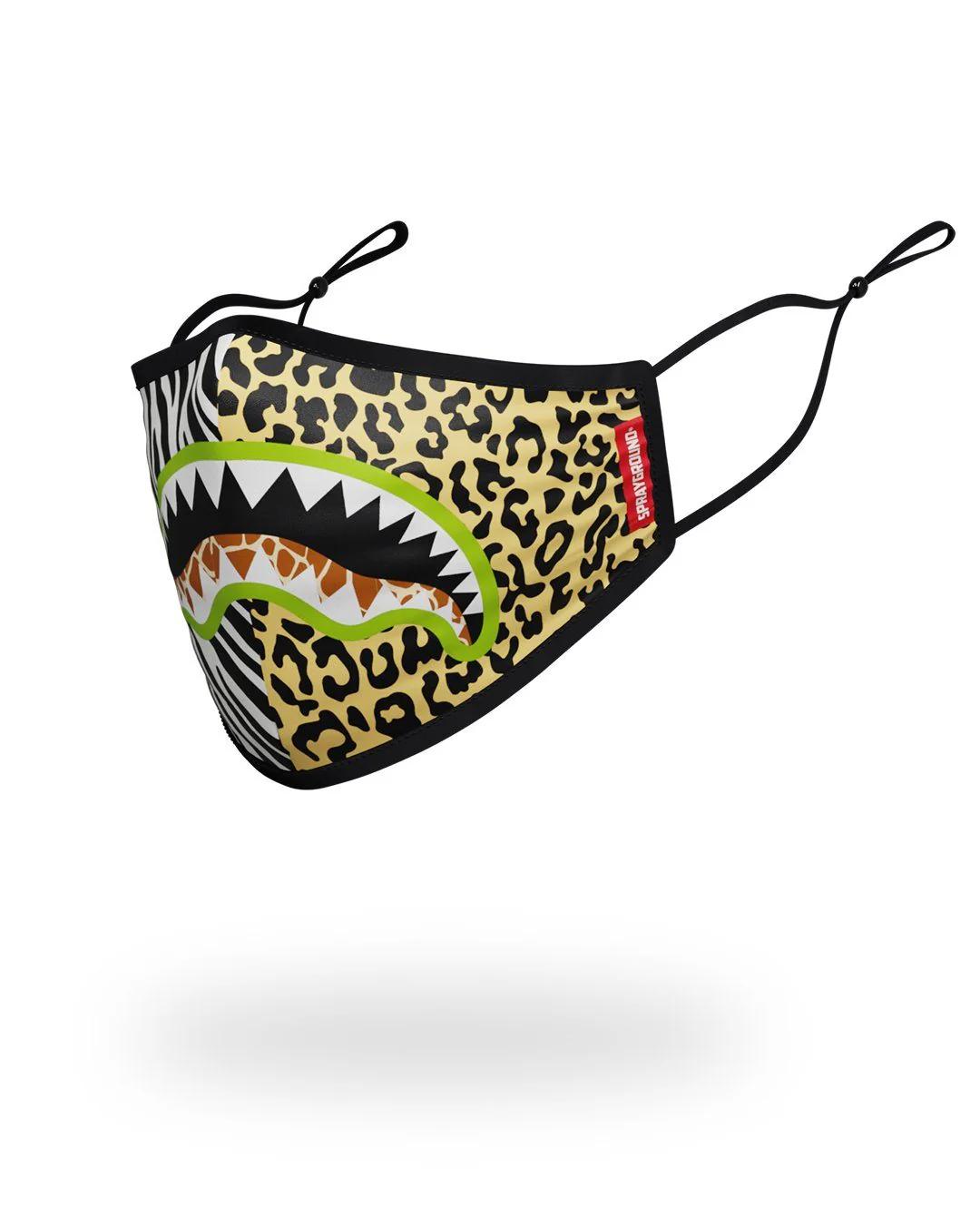 Sprayground Featured | ADULT SAFARI SHARK FORM FITTING FACE MASK