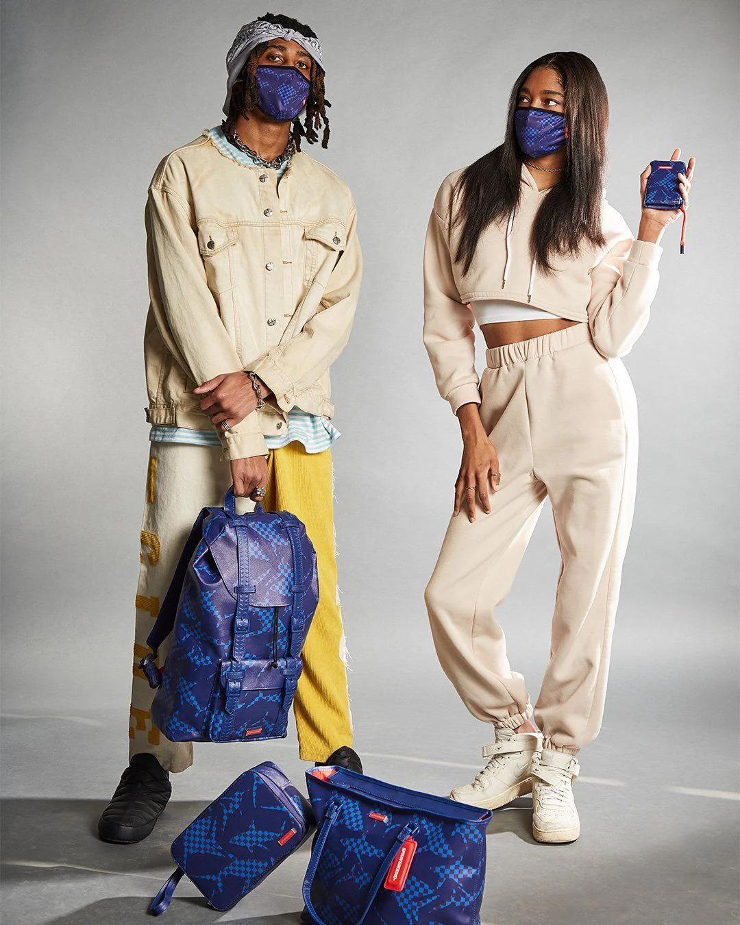 Sprayground Essential | SHARK CHECK (BLUE) TOILETRY
