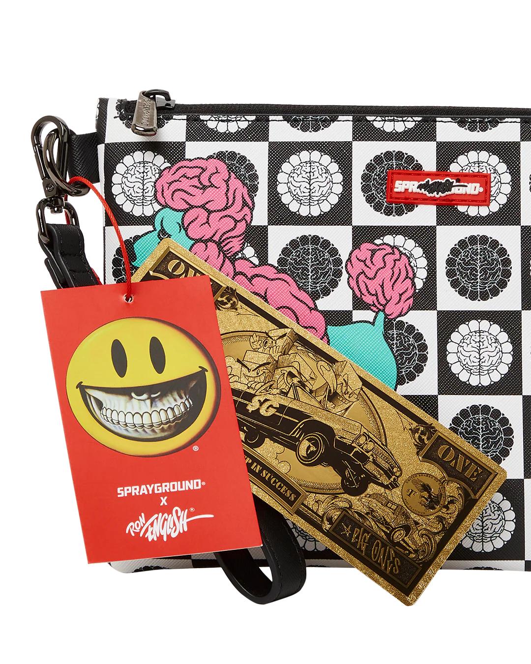 Sprayground New | POODLE CHECK RON ENGLISH COLLAB POUCHETTE
