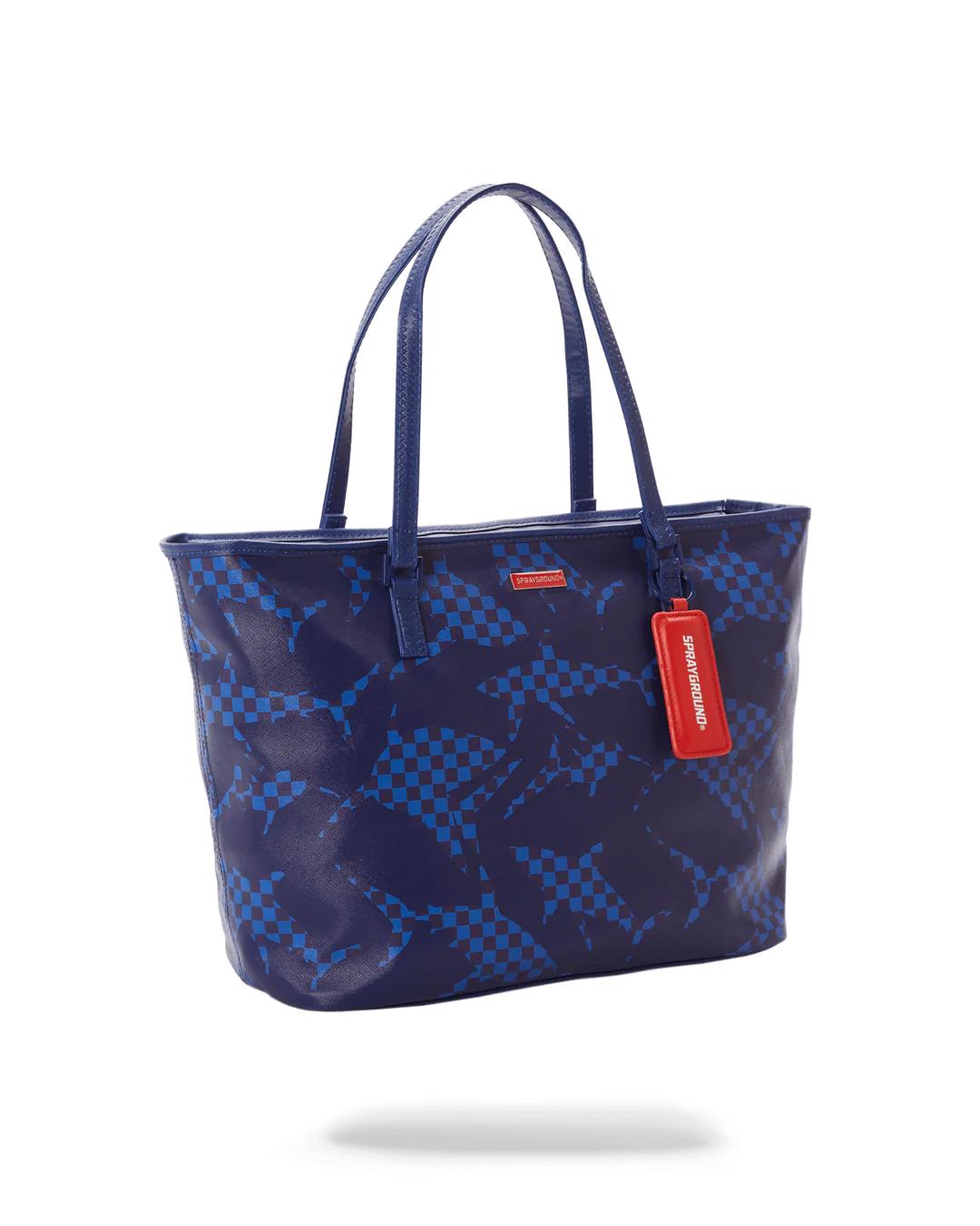 Sprayground Classic | SHARK CHECK (BLUE) TOTE