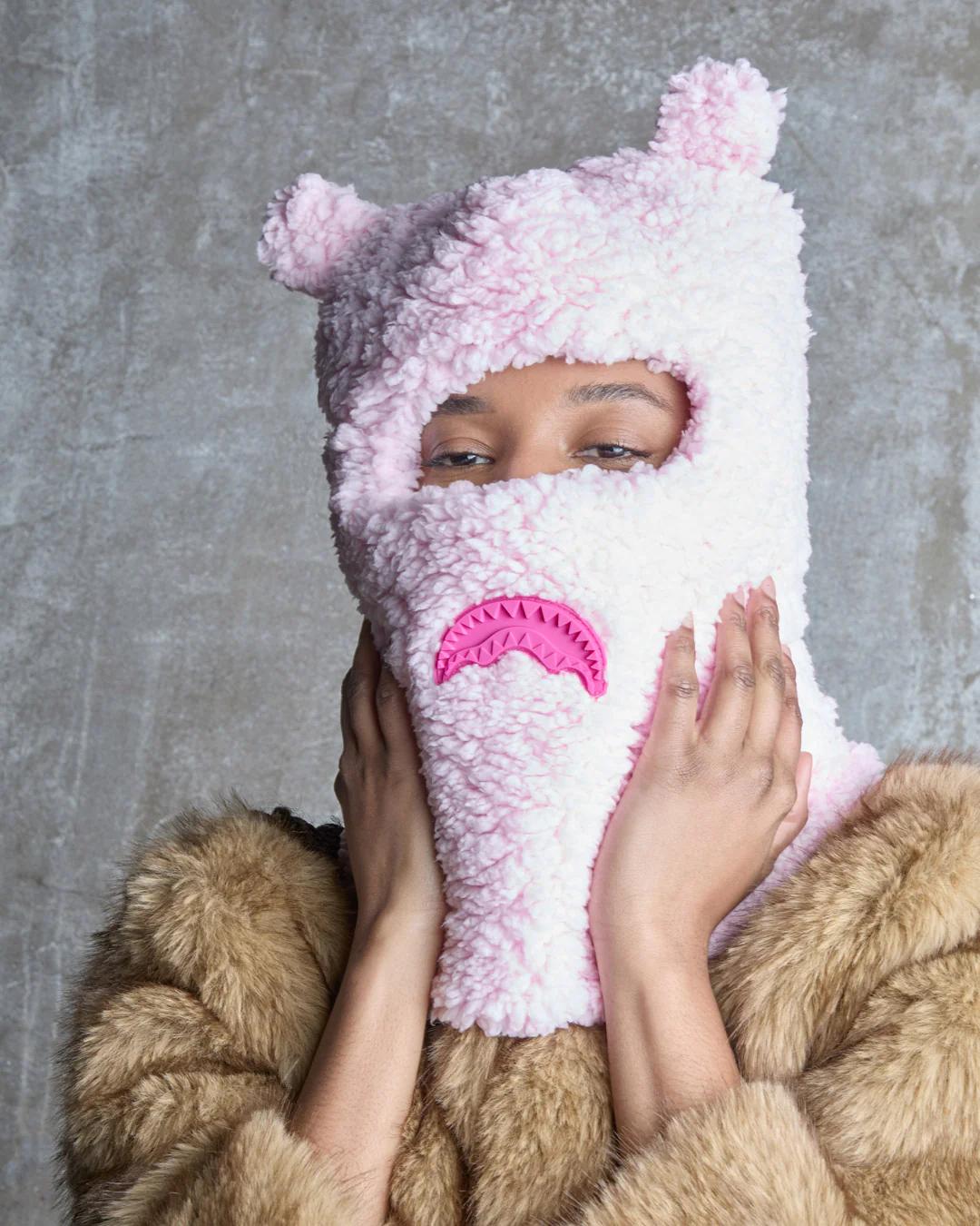 Sprayground Premium | PINK FLEECE BEAR EARS SKI MASK