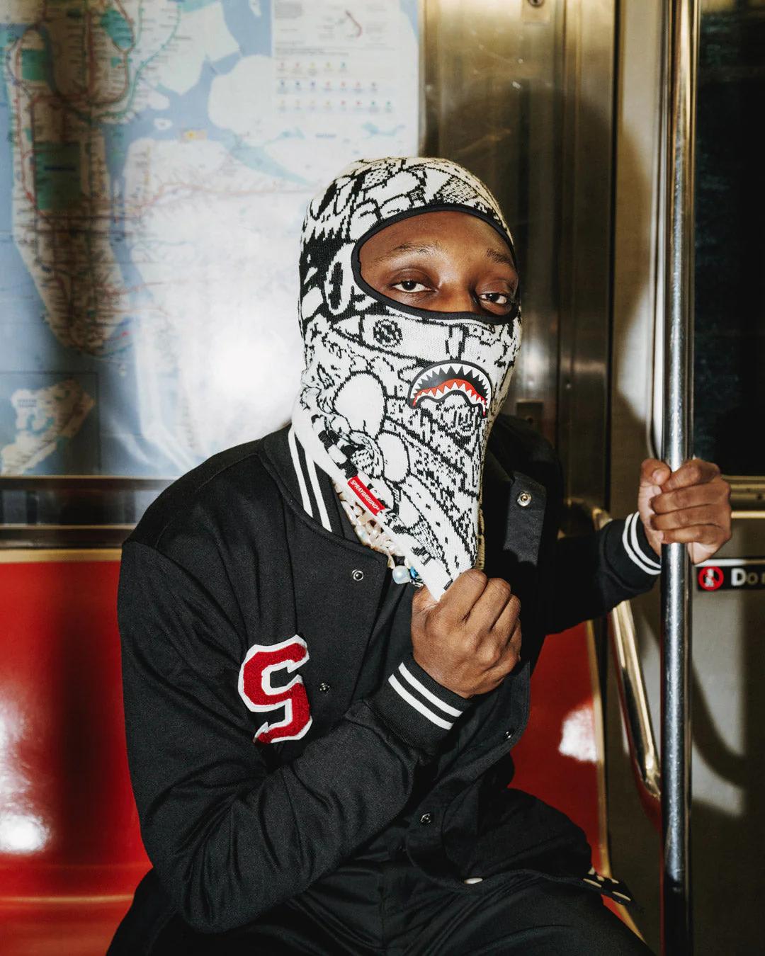 Sprayground New | DOODLE SHARK SKI MASK