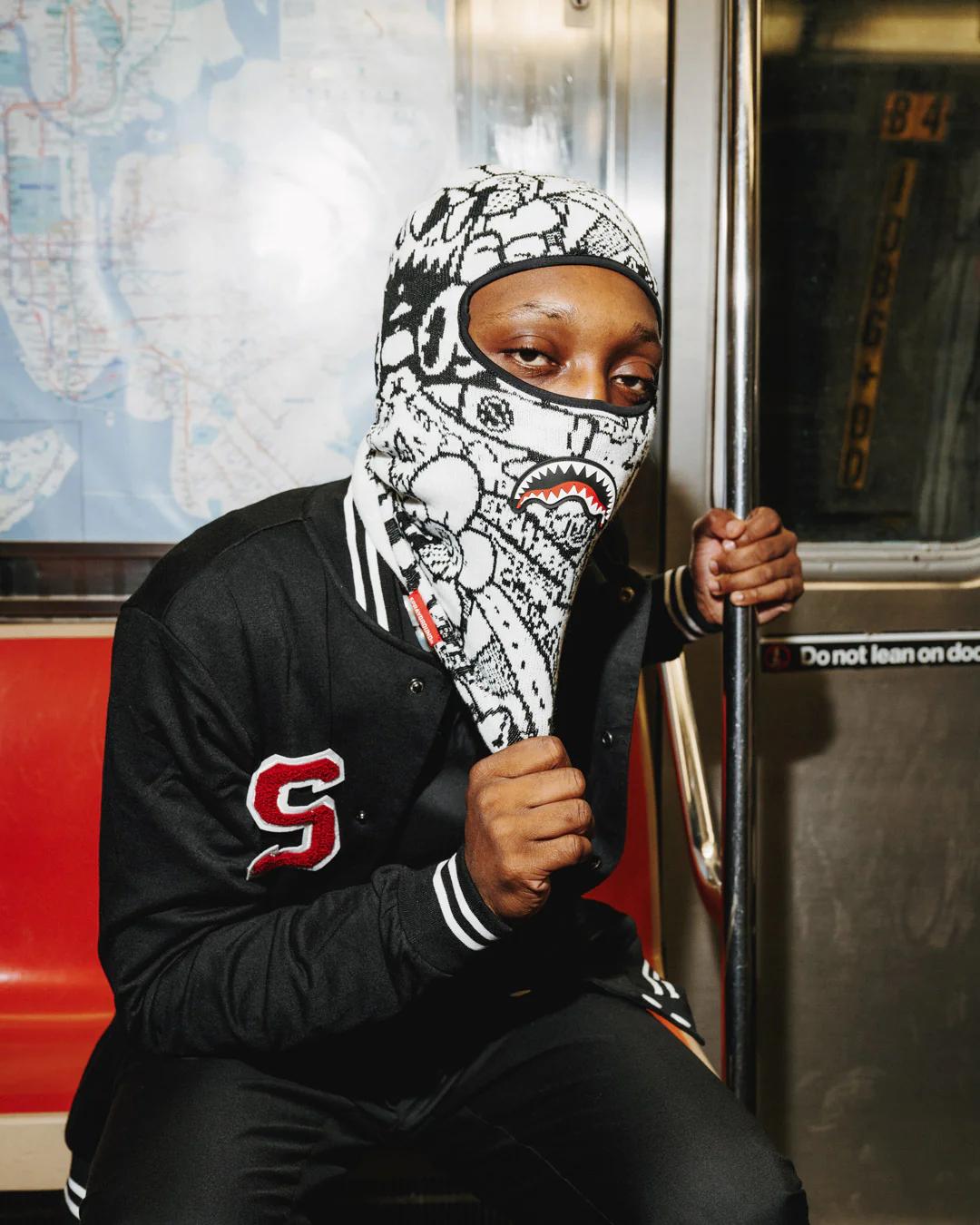 Sprayground New | DOODLE SHARK SKI MASK