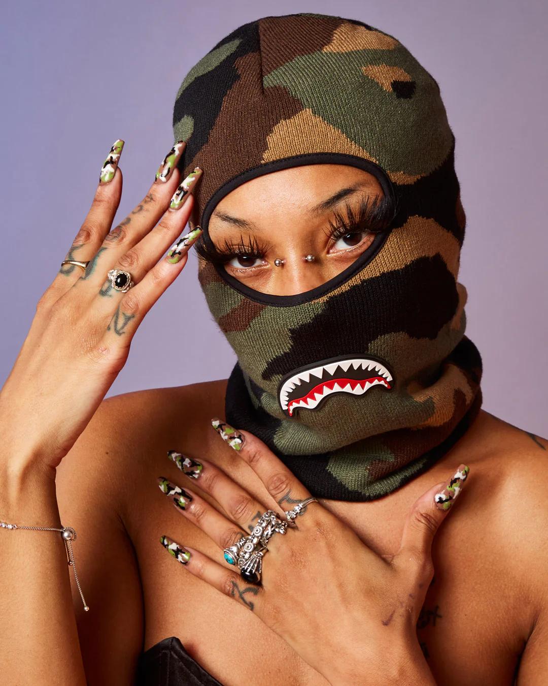Sprayground Essential | CAMO SHARK SKI MASK