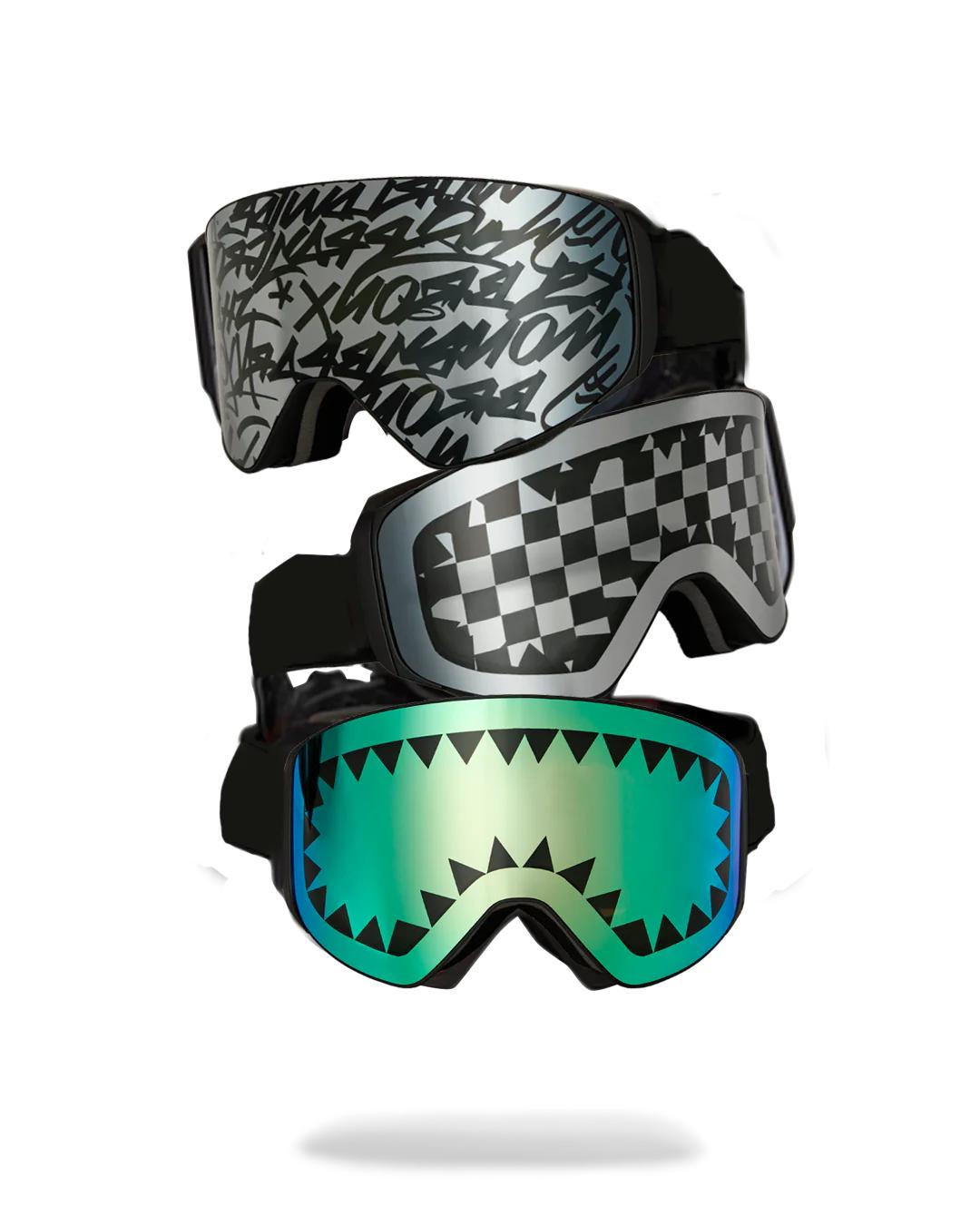 Sprayground Best Seller | THE STREET MOUNTAIN SKI GOGGLES (INTERCHANGEABLE 3 LENSES)
