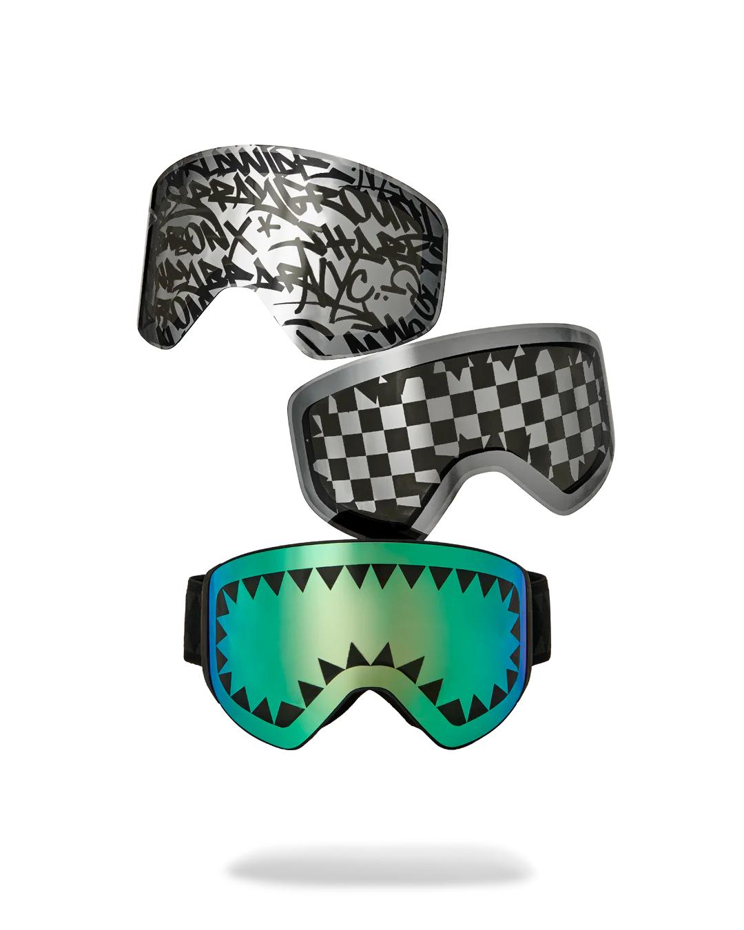 Sprayground Best Seller | THE STREET MOUNTAIN SKI GOGGLES (INTERCHANGEABLE 3 LENSES)