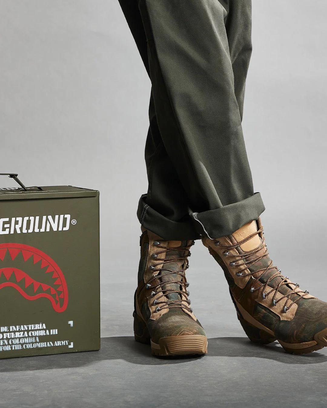 Sprayground Recommended | CAMO TERRAIN FUERZA COBRA PARATROOPER BOOTS - MADE IN COLOMBIA NUMBERE