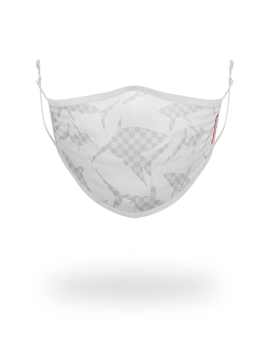 Sprayground Recommended | SHARK CHECK (WHITE) FACE MASK