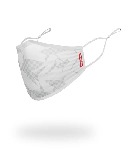 Sprayground Recommended | SHARK CHECK (WHITE) FACE MASK