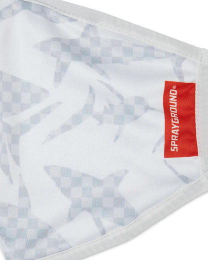 Sprayground Recommended | SHARK CHECK (WHITE) FACE MASK