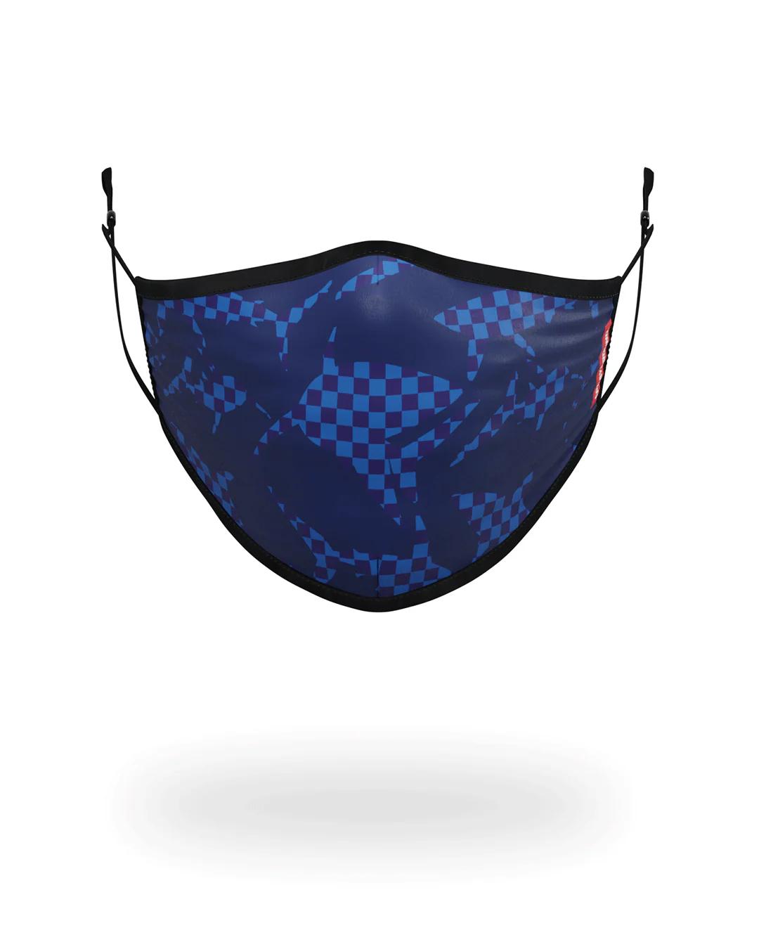 Sprayground Exclusive | SHARK CHECK (BLUE) FACE MASK