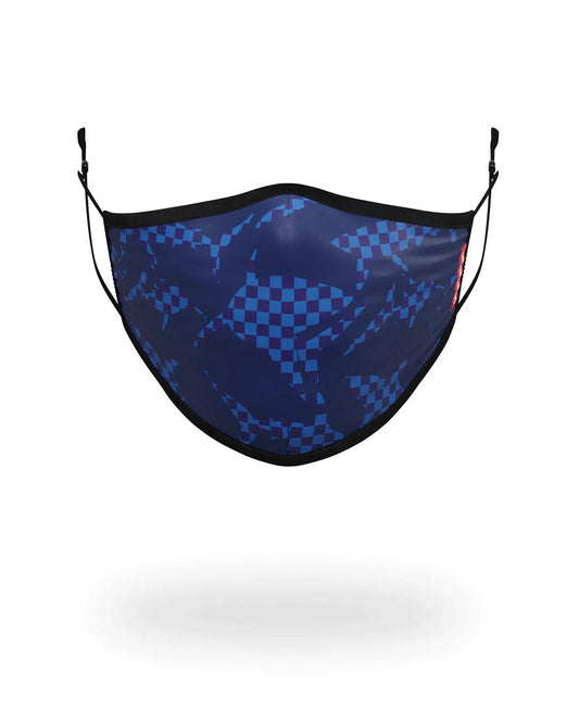 Sprayground Exclusive | SHARK CHECK (BLUE) FACE MASK