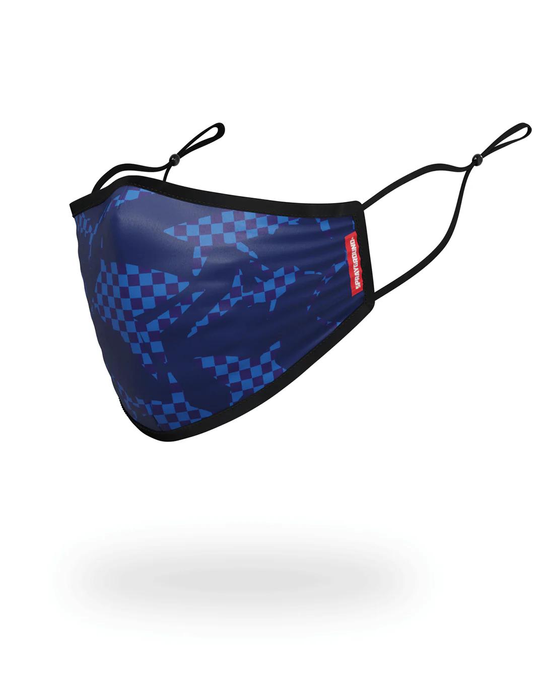 Sprayground Exclusive | SHARK CHECK (BLUE) FACE MASK