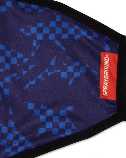 Sprayground Exclusive | SHARK CHECK (BLUE) FACE MASK
