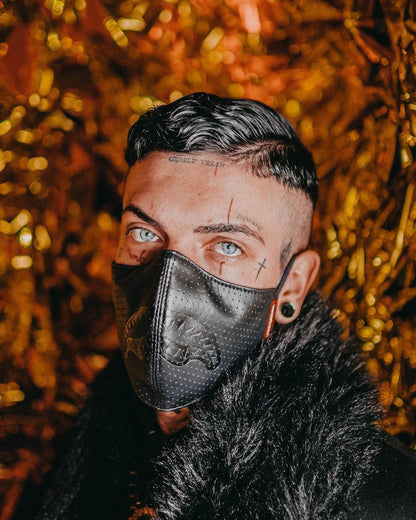 Sprayground Exclusive | MIDNIGHT SHARK VEGAN LEATHER FACEMASK