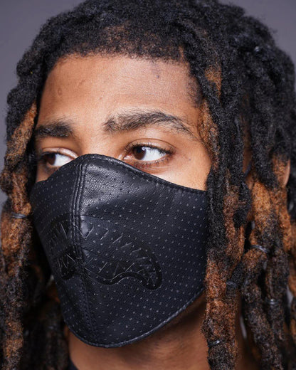 Sprayground Exclusive | MIDNIGHT SHARK VEGAN LEATHER FACEMASK