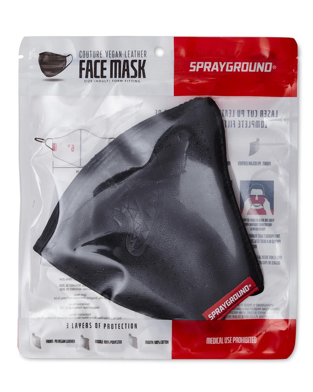 Sprayground Exclusive | MIDNIGHT SHARK VEGAN LEATHER FACEMASK