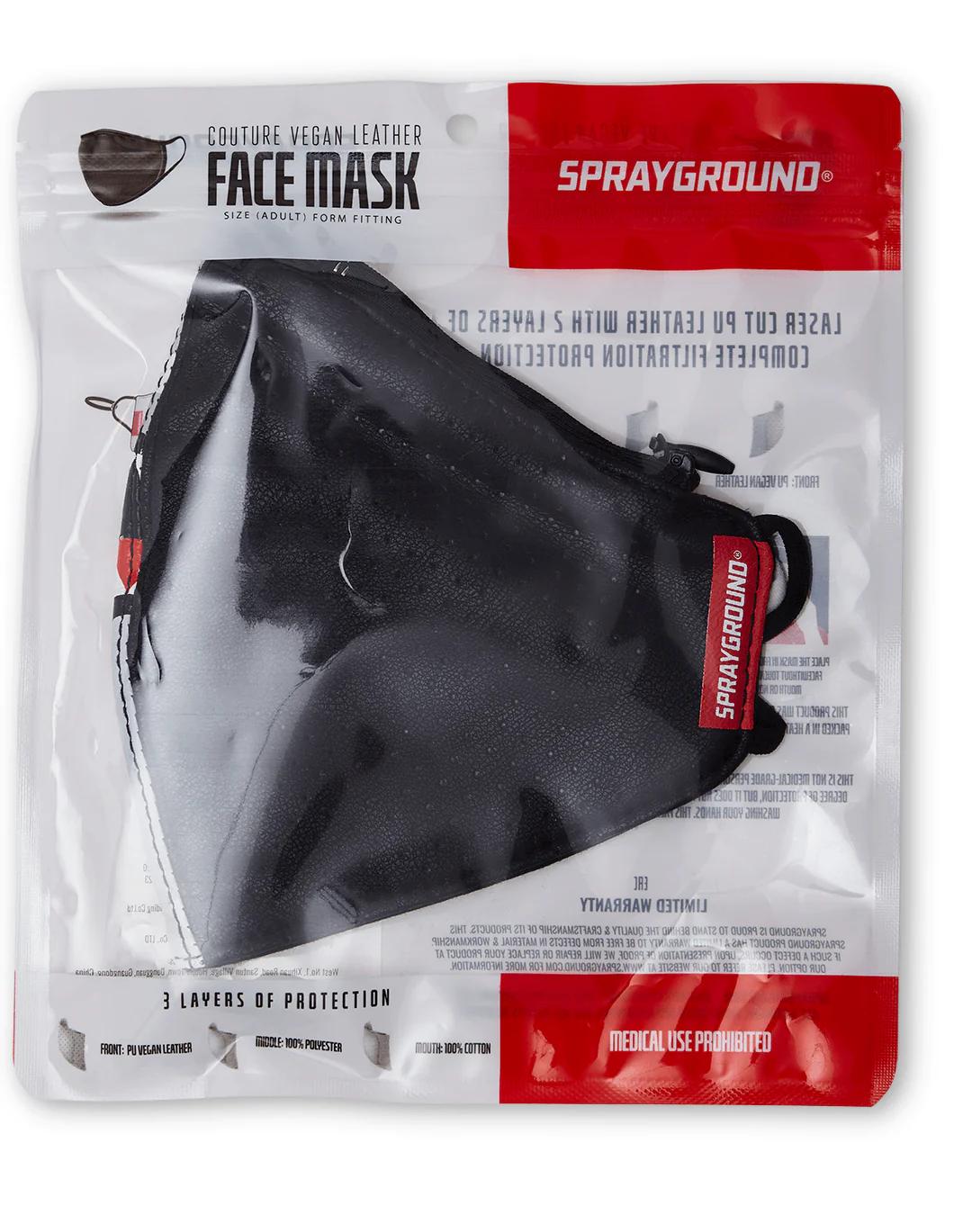 Sprayground Essential | DAMAGE CONTROL STASH POCKET VEGAN LEATHER FACE MASK