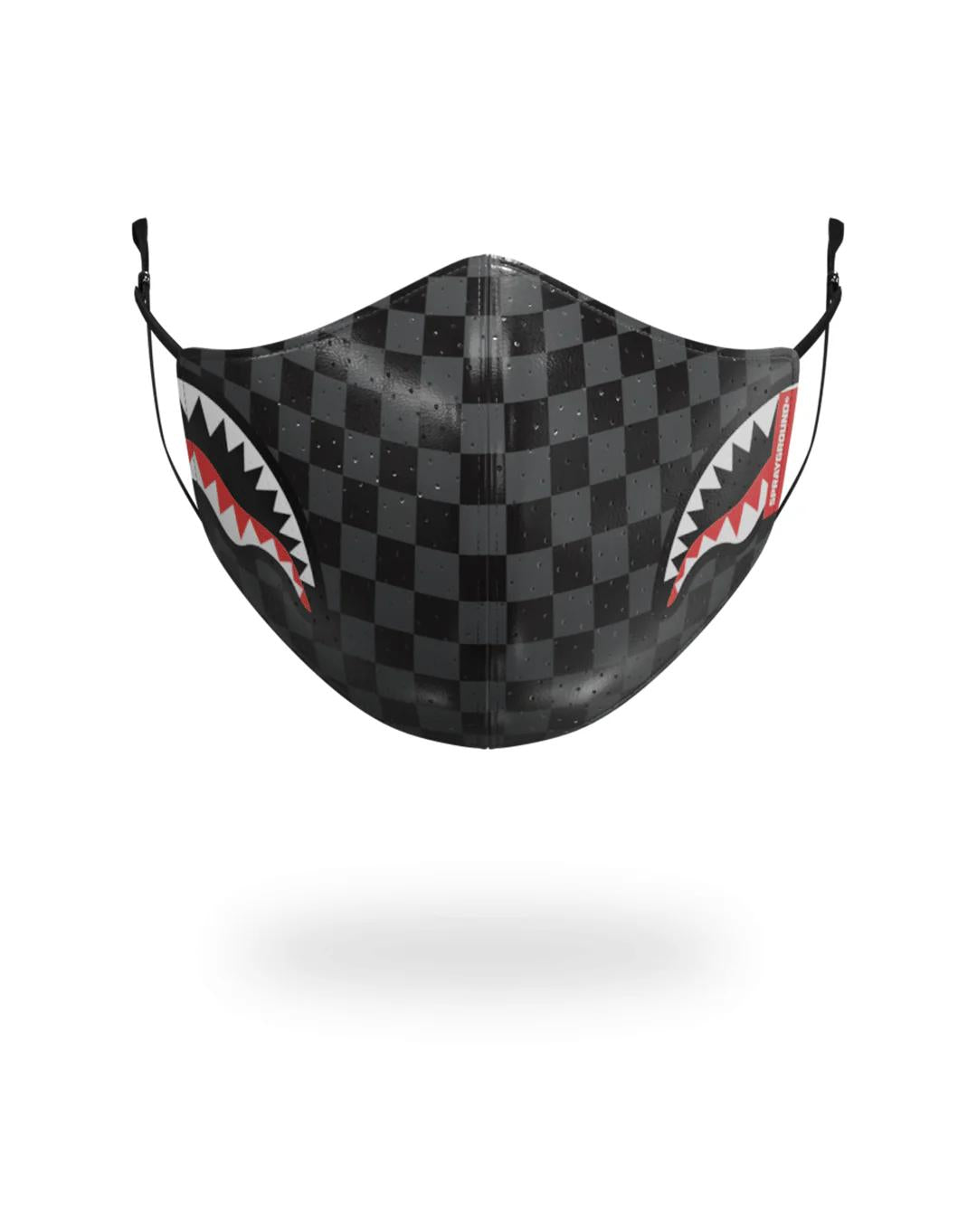 Sprayground Premium | SHARKS IN PARIS (GRAY) VEGAN LEATHER FACE MASK