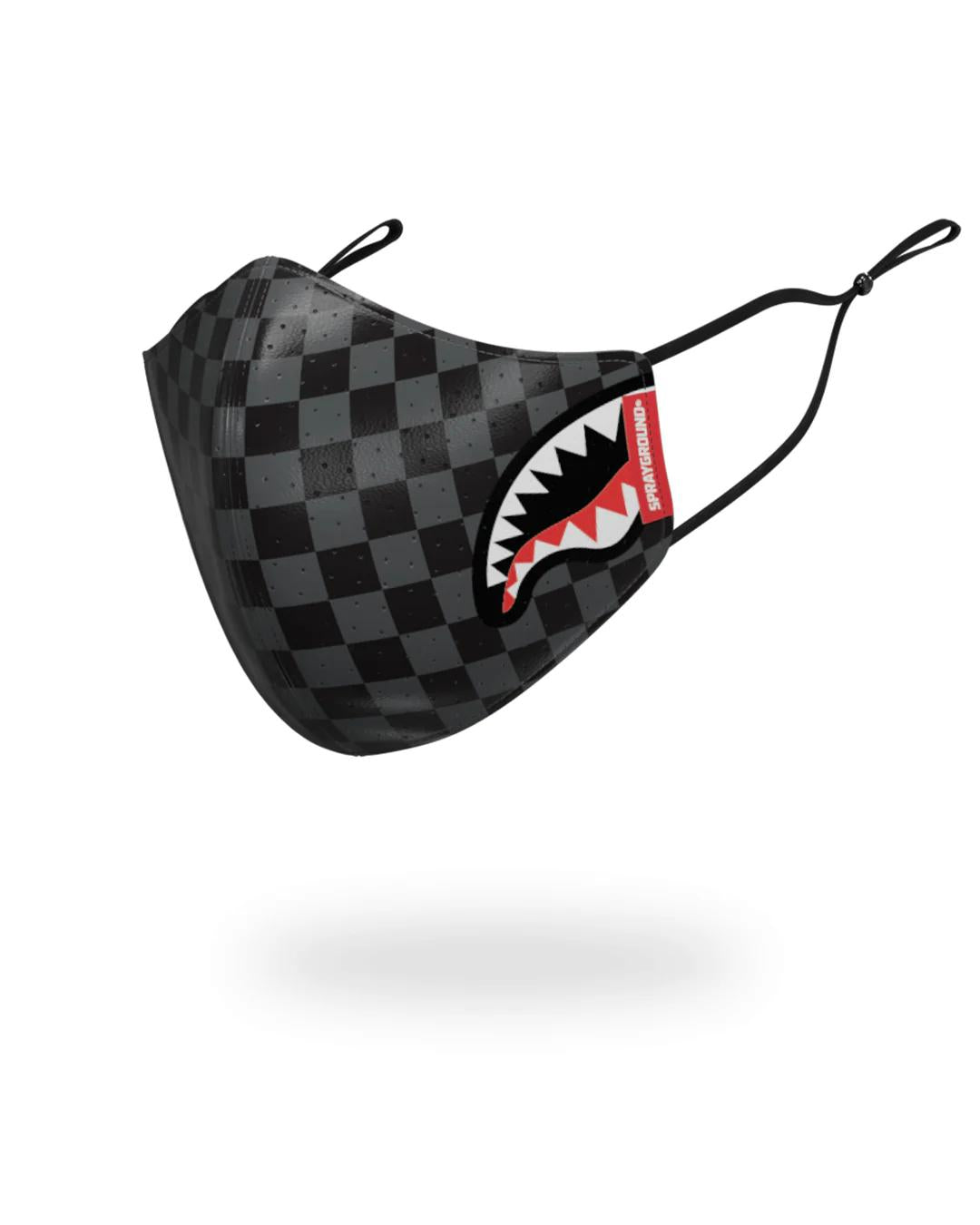 Sprayground Premium | SHARKS IN PARIS (GRAY) VEGAN LEATHER FACE MASK