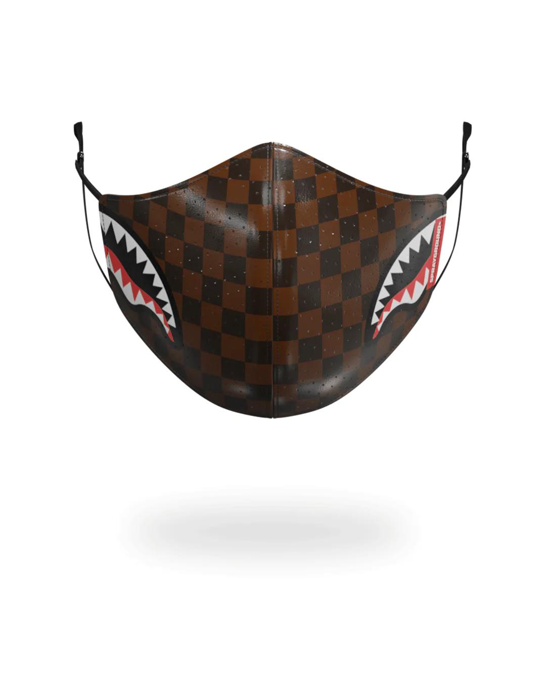 Sprayground New | SHARKS IN PARIS VEGAN LEATHER FACE MASK