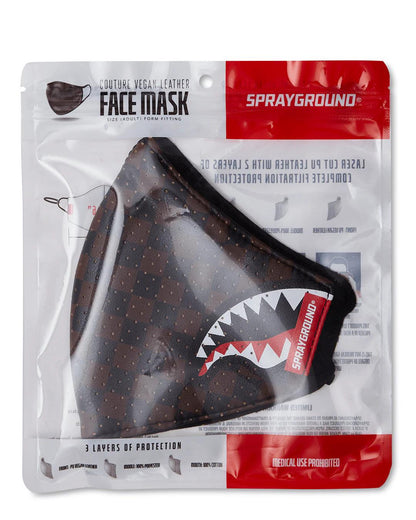 Sprayground New | SHARKS IN PARIS VEGAN LEATHER FACE MASK