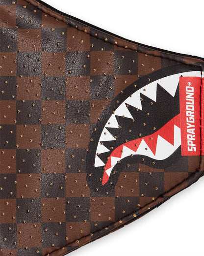 Sprayground New | SHARKS IN PARIS VEGAN LEATHER FACE MASK