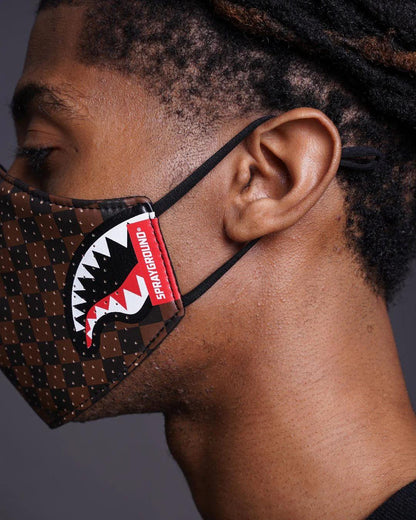 Sprayground New | SHARKS IN PARIS VEGAN LEATHER FACE MASK