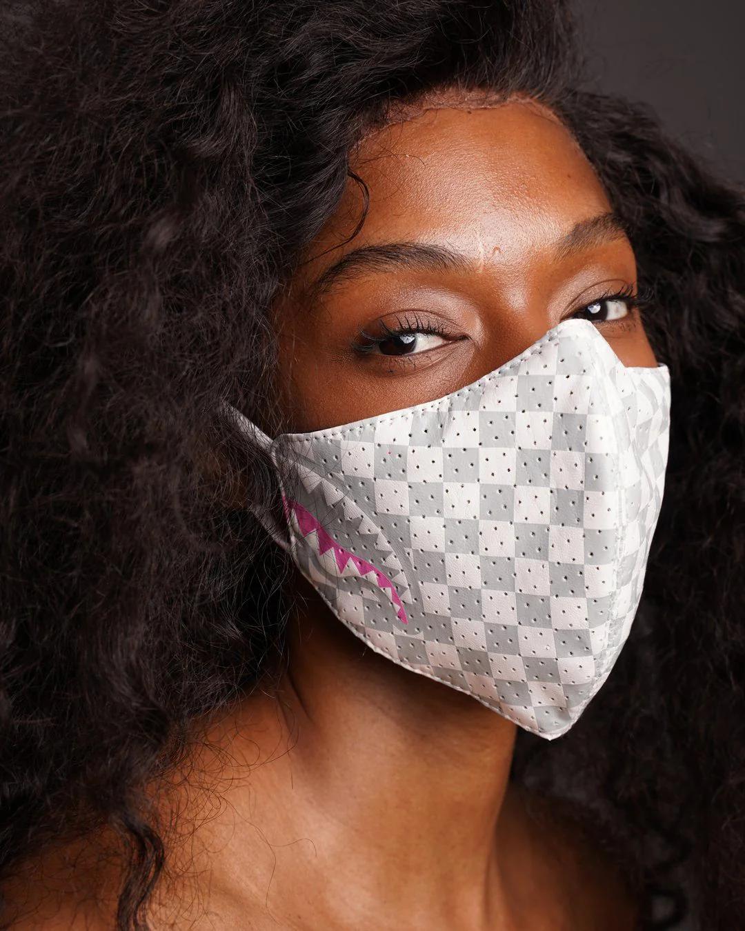 Sprayground Popular | ROSE ALL DAY VEGAN LEATHER FACE MASK