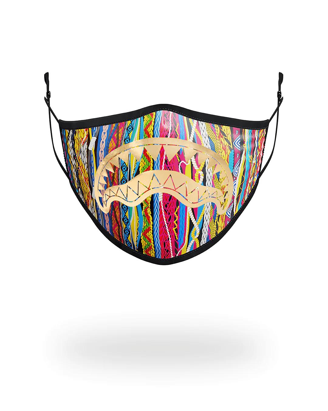 Sprayground Best Seller | 1994 GOLD METALLIC SHARK POLYESTER FACE MASK