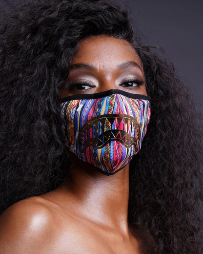 Sprayground Best Seller | 1994 GOLD METALLIC SHARK POLYESTER FACE MASK