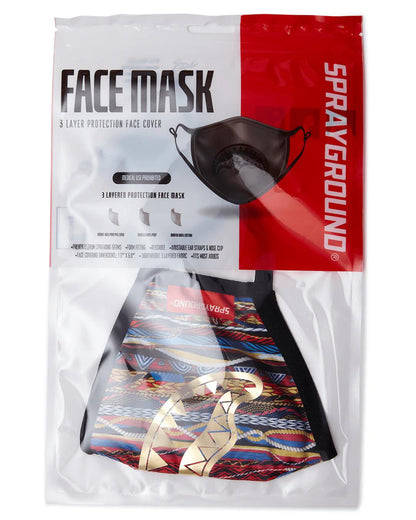Sprayground Best Seller | 1994 GOLD METALLIC SHARK POLYESTER FACE MASK