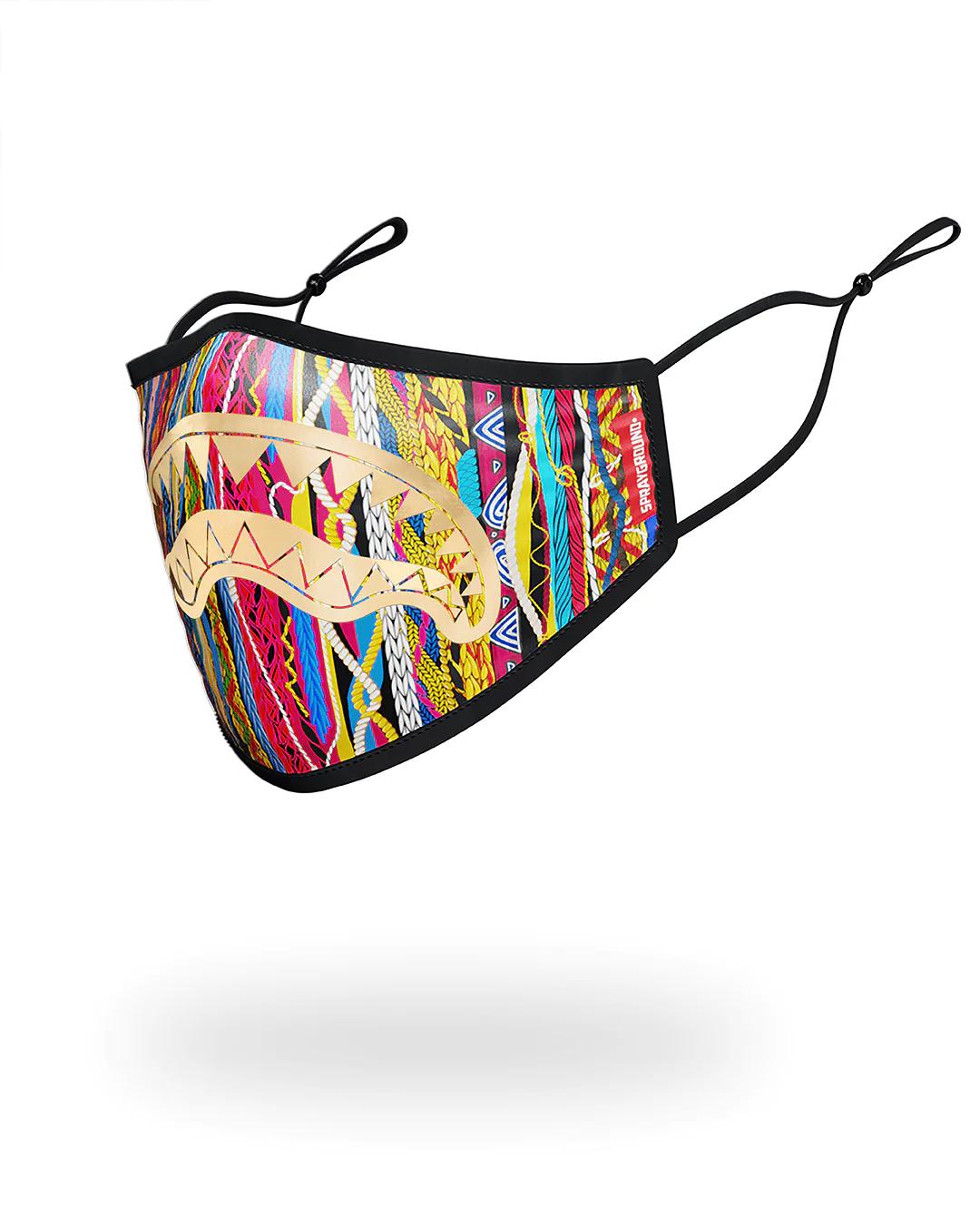 Sprayground Best Seller | 1994 GOLD METALLIC SHARK POLYESTER FACE MASK