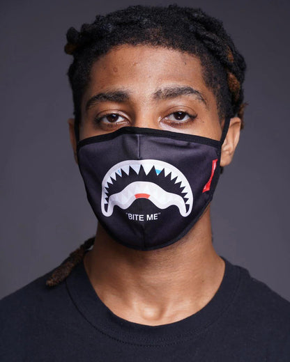 Sprayground Recommended | BITE ME SHARK (BLK) POLYESTER FACE MASK