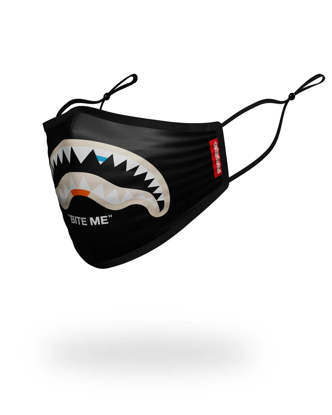 Sprayground Recommended | BITE ME SHARK (BLK) POLYESTER FACE MASK