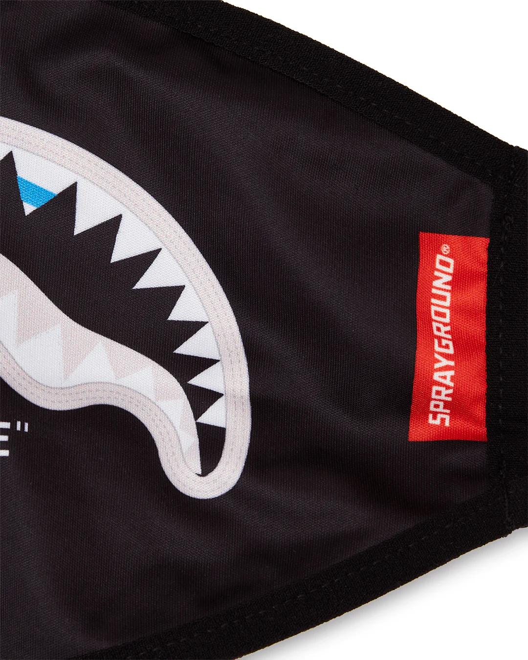 Sprayground Recommended | BITE ME SHARK (BLK) POLYESTER FACE MASK