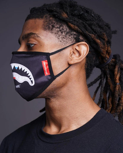 Sprayground Recommended | BITE ME SHARK (BLK) POLYESTER FACE MASK