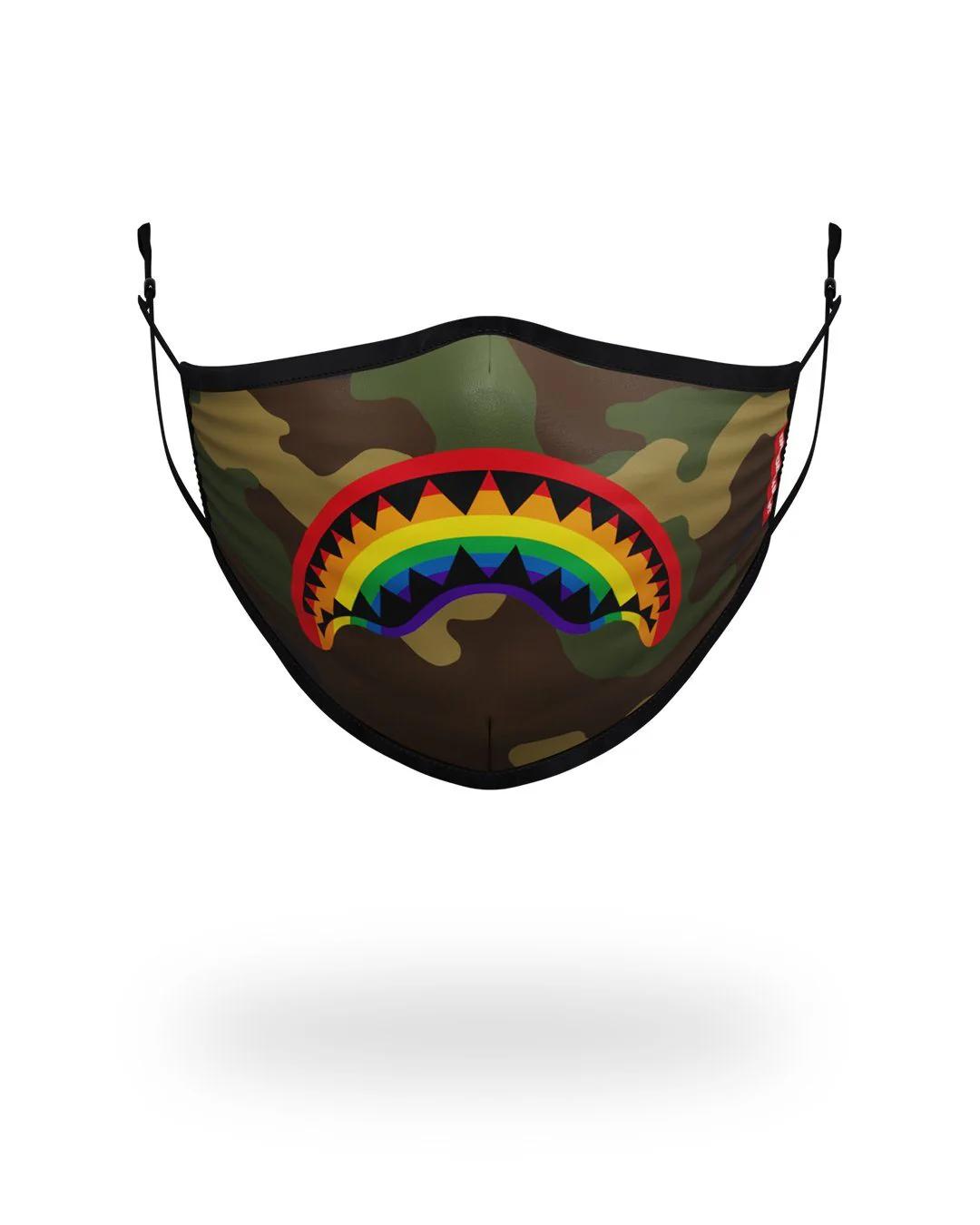Sprayground Classic | ADULT RAINBOW SHARK FORM FITTING FACE MASK