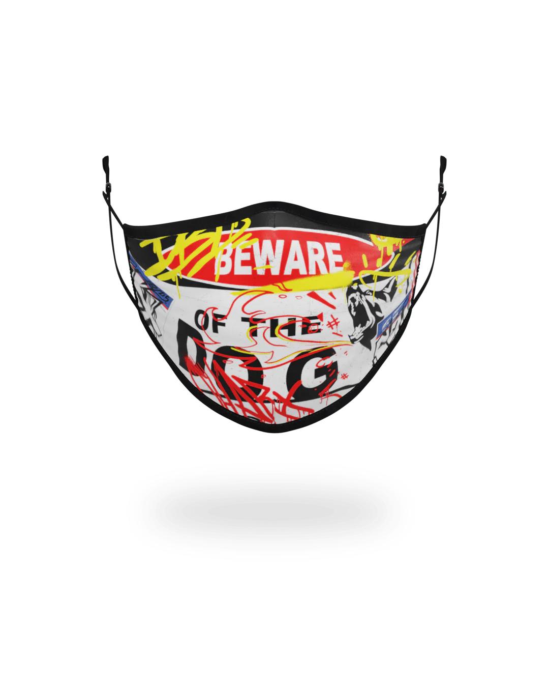 Sprayground Trending | ADULT BEWARE OF THE DOG FORM-FITTING FACE MASK