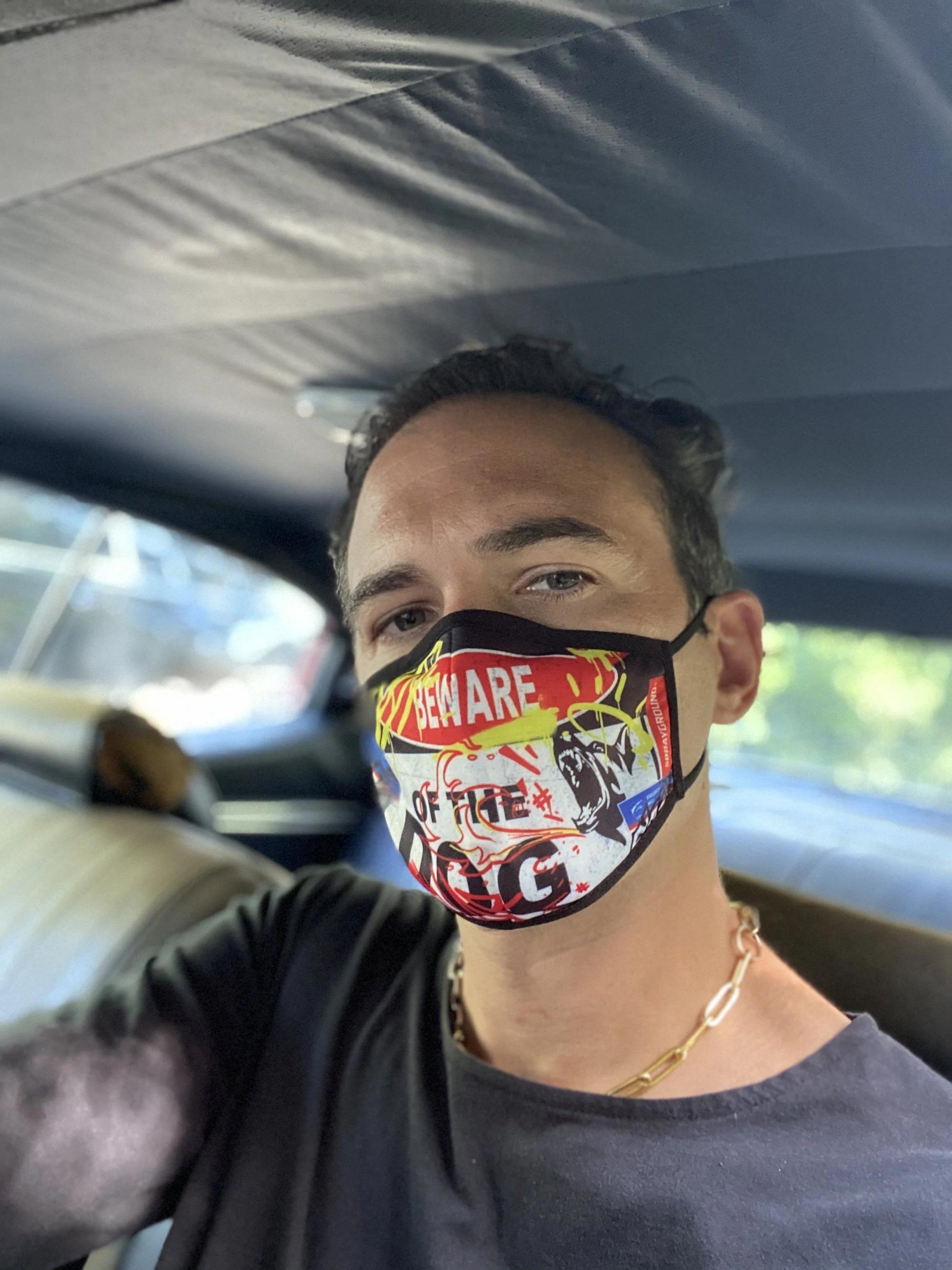 Sprayground Trending | ADULT BEWARE OF THE DOG FORM-FITTING FACE MASK