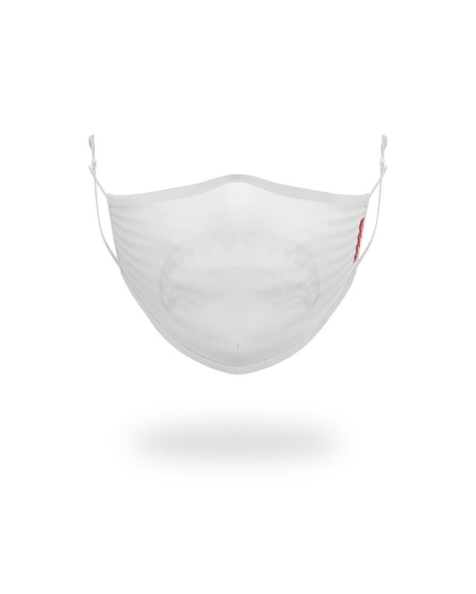 Sprayground New | ADULT WHITE ON WHITE SHARK FORM-FITTING FACE MASK
