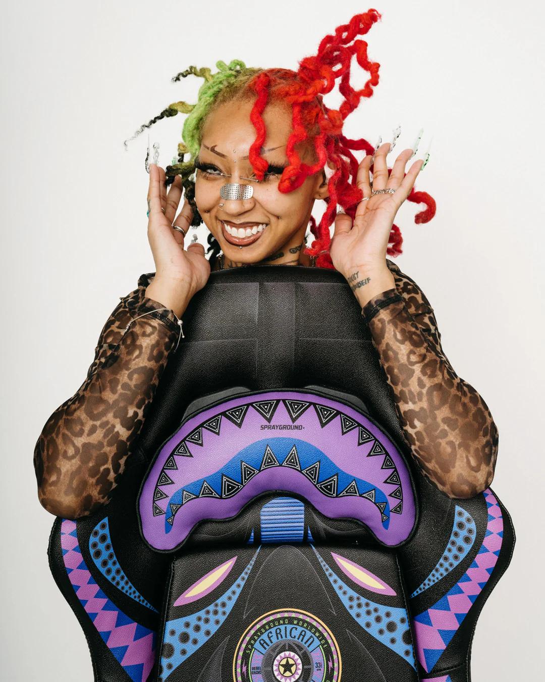 Sprayground Exclusive | A.I. 12 BROOKLYN & BEYOND - SANDFLOWER COLLAB GAMING CHAIR