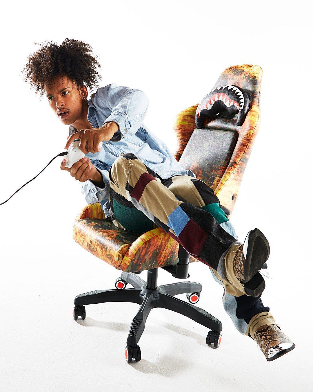 Sprayground Best Seller | FIRE CAMO GAMING CHAIR - SUPER RARE