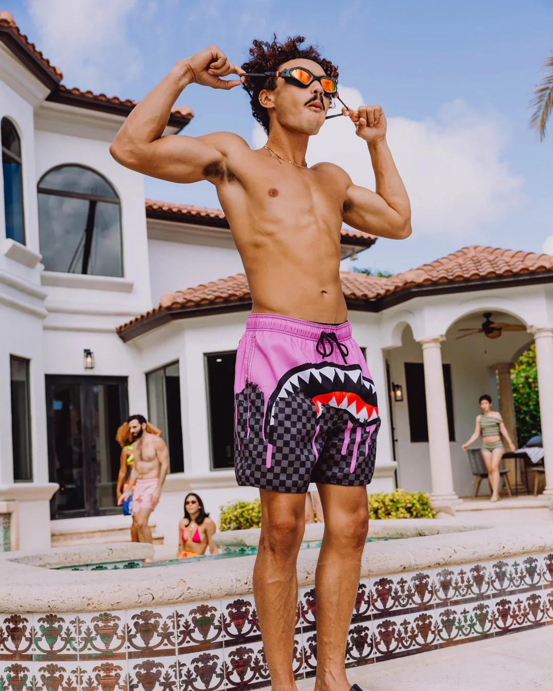 Sprayground Popular | OCEAN DRIP CHECK SWIM SHORT
