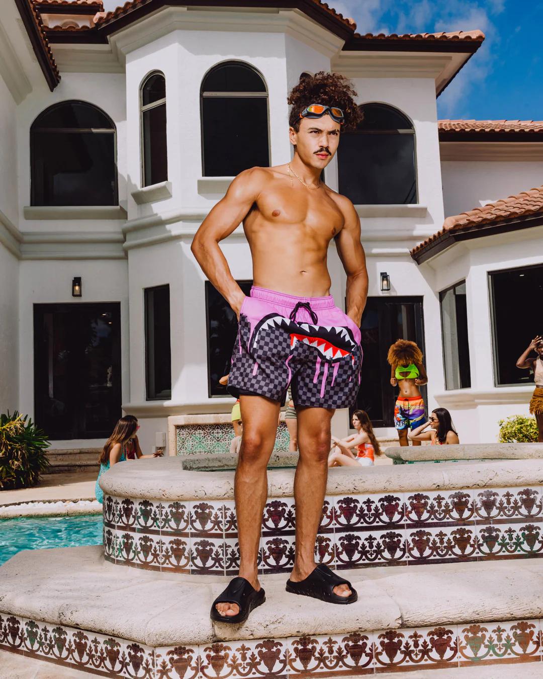 Sprayground Popular | OCEAN DRIP CHECK SWIM SHORT